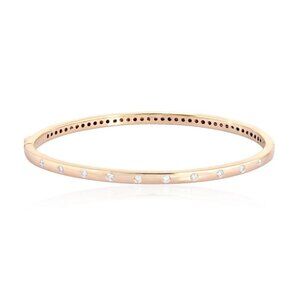 Diamond Enchantment 14K (or 18k upon request) Yellow Gold Bangle Bracelet